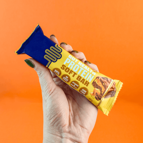 Barra de Proteína y Salud Intestinal (Caramelo & Choco Crujiente)